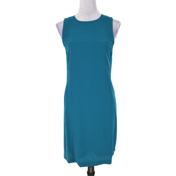 Vince Dresses & Skirts - Vince Dress Womens 4 Teal Lined Pockets Back Zip Sleeveless Luxury Career